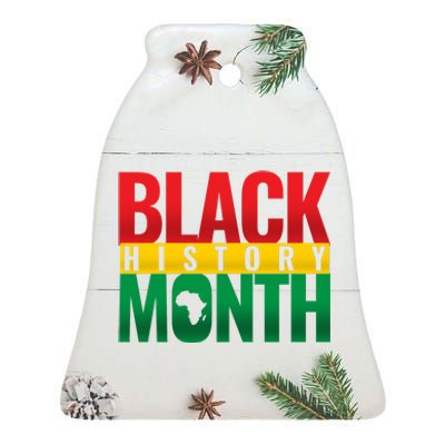 Black History Month African design Ceramic Bell Ornament