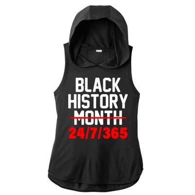 Black History Month All Year Ladies PosiCharge Tri-Blend Wicking Draft Hoodie Tank