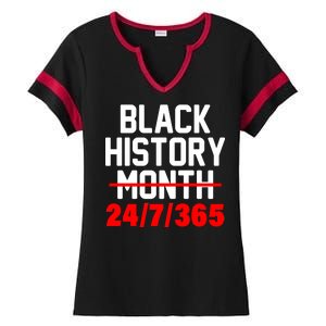 Black History Month All Year Ladies Halftime Notch Neck Tee