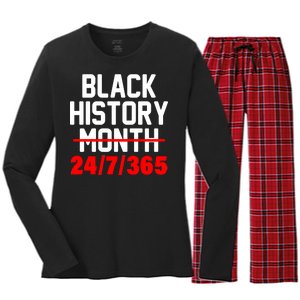 Black History Month All Year Women's Long Sleeve Flannel Pajama Set 