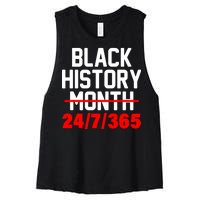 Black History Month All Year Women's Racerback Cropped Tank