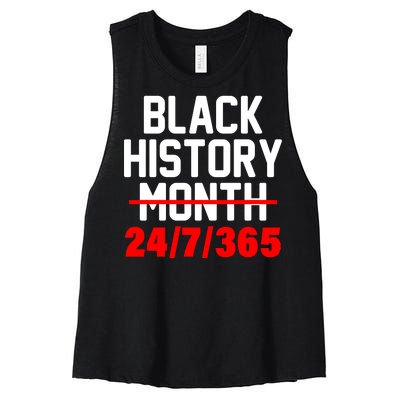 Black History Month All Year Women's Racerback Cropped Tank