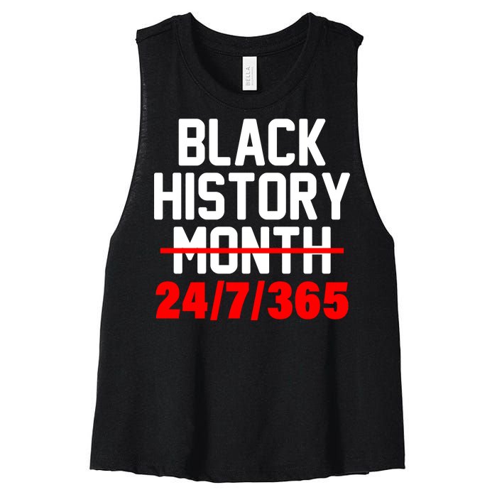 Black History Month All Year Women's Racerback Cropped Tank