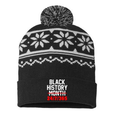 Black History Month All Year USA-Made Snowflake Beanie