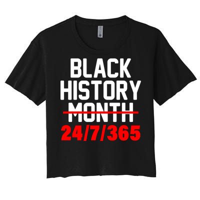 Black History Month All Year Women's Crop Top Tee