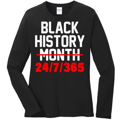 Black History Month All Year Ladies Long Sleeve Shirt