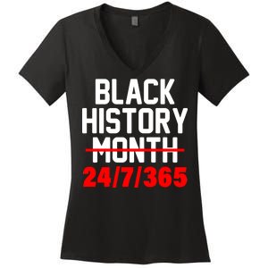 Black History Month All Year Women's V-Neck T-Shirt