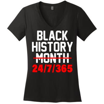 Black History Month All Year Women's V-Neck T-Shirt