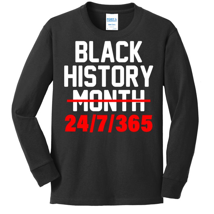 Black History Month All Year Kids Long Sleeve Shirt