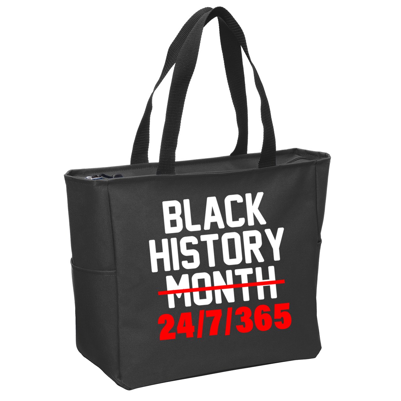 Black History Month All Year Zip Tote Bag