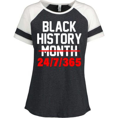 Black History Month All Year Enza Ladies Jersey Colorblock Tee