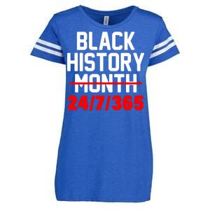 Black History Month All Year Enza Ladies Jersey Football T-Shirt