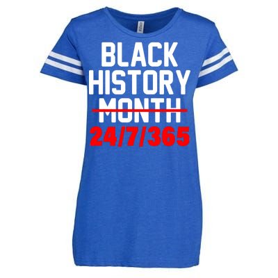 Black History Month All Year Enza Ladies Jersey Football T-Shirt