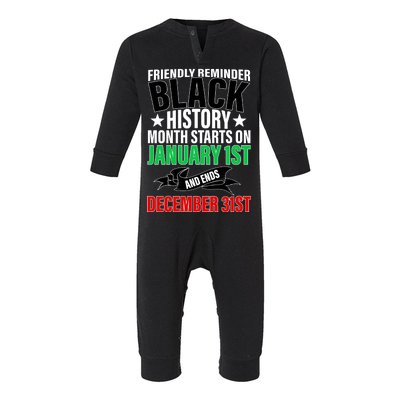 Black History Month All Year Long Infant Fleece One Piece