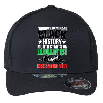 Black History Month All Year Long Flexfit Unipanel Trucker Cap