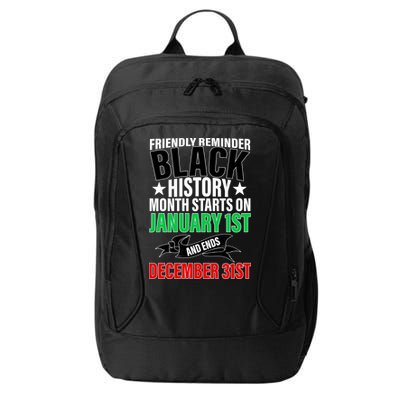 Black History Month All Year Long City Backpack