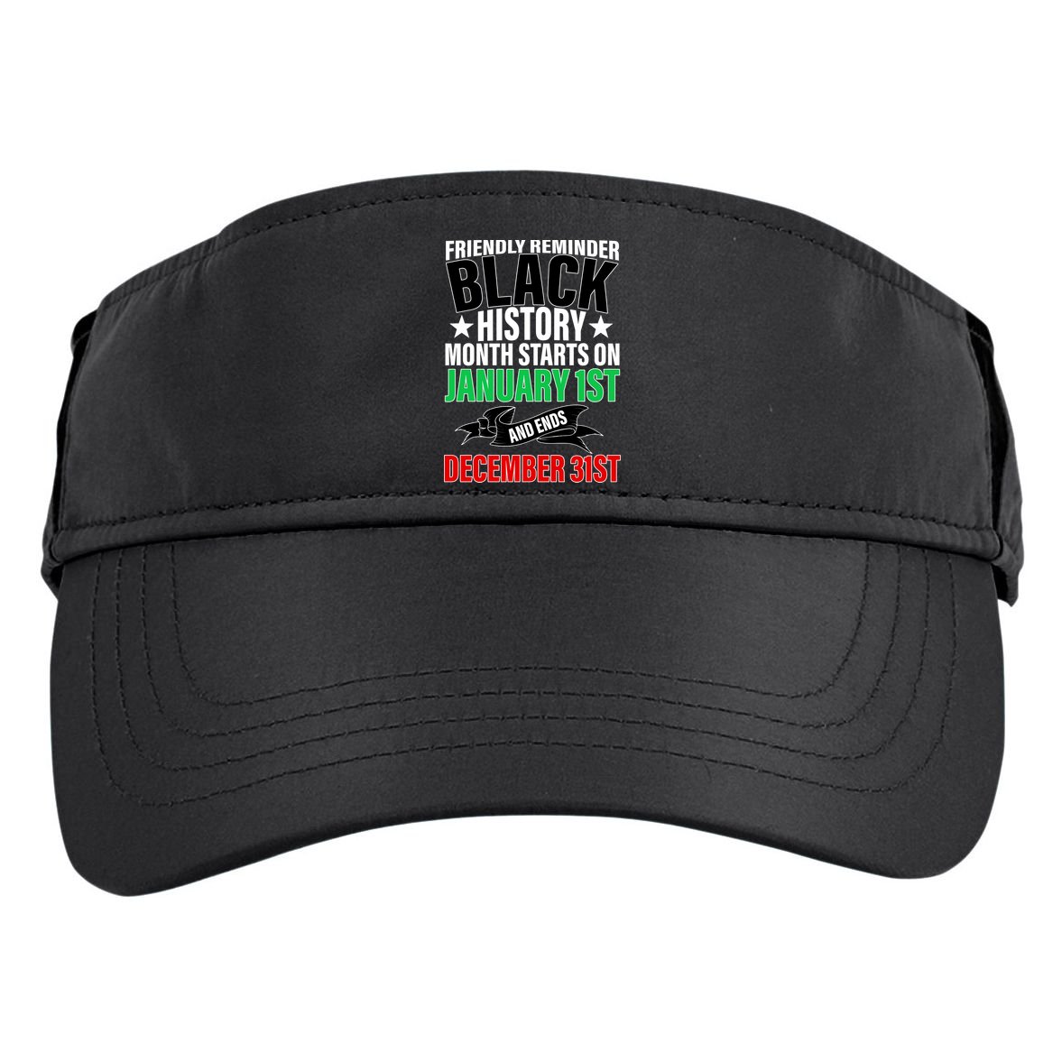 Black History Month All Year Long Adult Drive Performance Visor