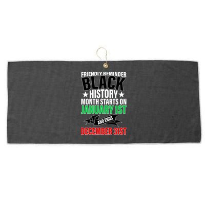 Black History Month All Year Long Large Microfiber Waffle Golf Towel