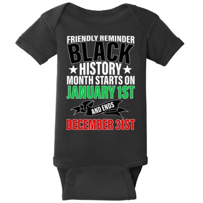 Black History Month All Year Long Baby Bodysuit
