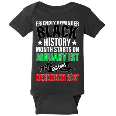 Black History Month All Year Long Baby Bodysuit