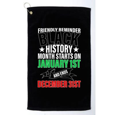 Black History Month All Year Long Platinum Collection Golf Towel