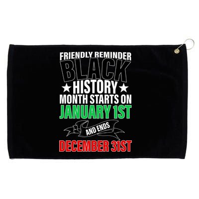 Black History Month All Year Long Grommeted Golf Towel