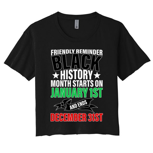 Black History Month All Year Long Crop Top