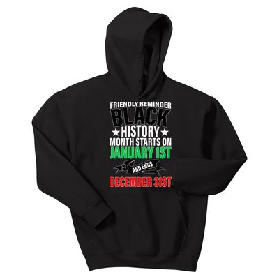 Black History Month All Year Long Kids Hoodie