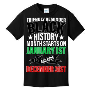 Black History Month All Year Long Kids T-Shirt