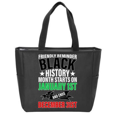 Black History Month All Year Long Zip Tote Bag