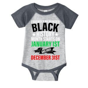 Black History Month All Year Long Infant Baby Jersey Bodysuit