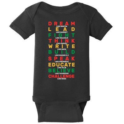 Black History Month Famous Figure Baby Bodysuit