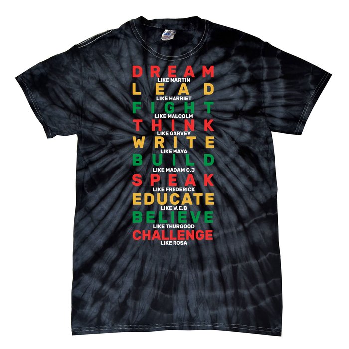 Black History Month Famous Figure Tie-Dye T-Shirt