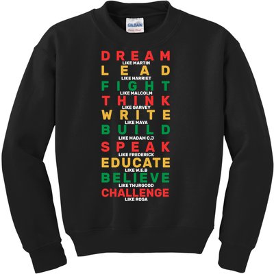 Black History Month Famous Figure Kids Sweatshirt