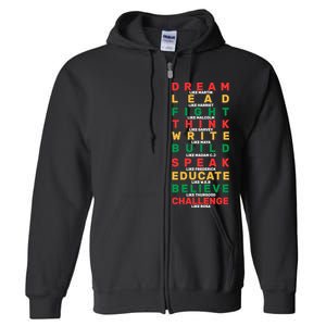 Black History Month Famous Figure Full Zip Hoodie