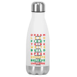 Black History Month Famous Figure Stainless Steel Insulated Water Bottle