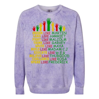 Black History Month Famous Figures Colorblast Crewneck Sweatshirt