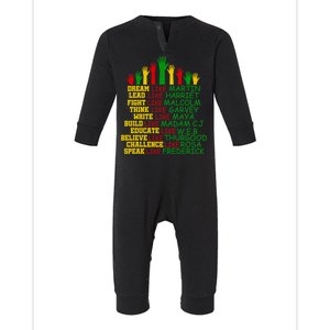 Black History Month Famous Figures Infant Fleece One Piece