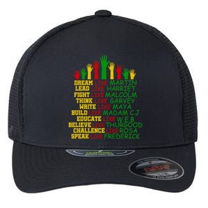 Black History Month Famous Figures Flexfit Unipanel Trucker Cap