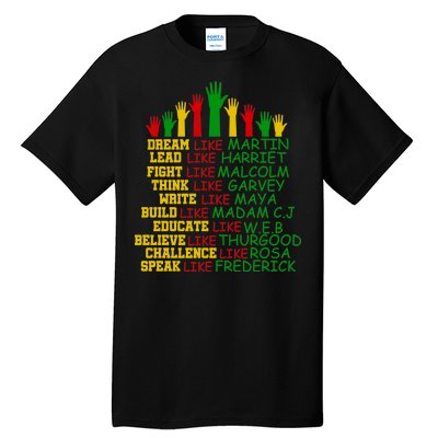 Black History Month Famous Figures Tall T-Shirt