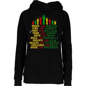 Black History Month Famous Figures Womens Funnel Neck Pullover Hood