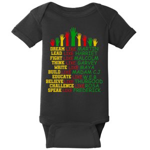 Black History Month Famous Figures Baby Bodysuit