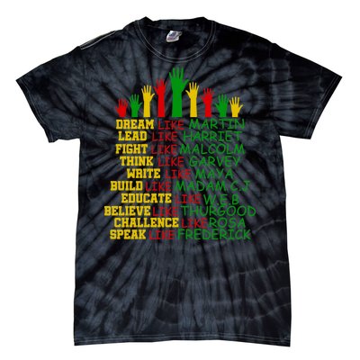 Black History Month Famous Figures Tie-Dye T-Shirt