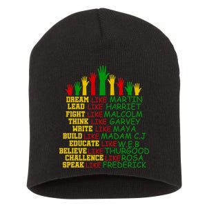 Black History Month Famous Figures Short Acrylic Beanie