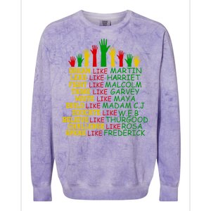 Black History Month Famous Figures Hands Colorblast Crewneck Sweatshirt