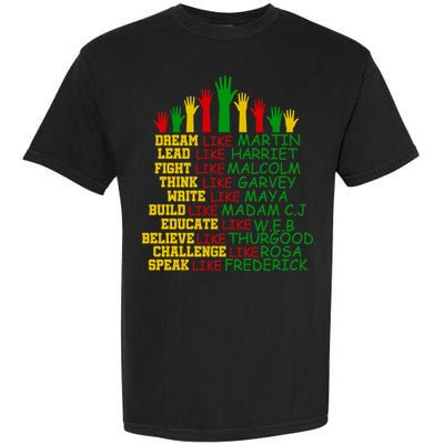 Black History Month Famous Figures Hands Garment-Dyed Heavyweight T-Shirt