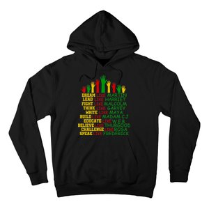 Black History Month Famous Figures Hands Hoodie