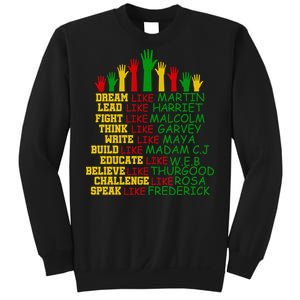 Black History Month Famous Figures Hands Sweatshirt