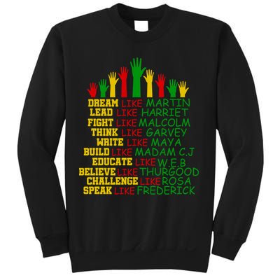 Black History Month Famous Figures Hands Sweatshirt