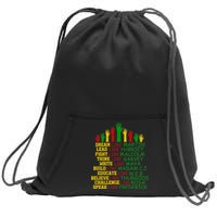 Black History Month Famous Figures Hands Sweatshirt Cinch Pack Bag